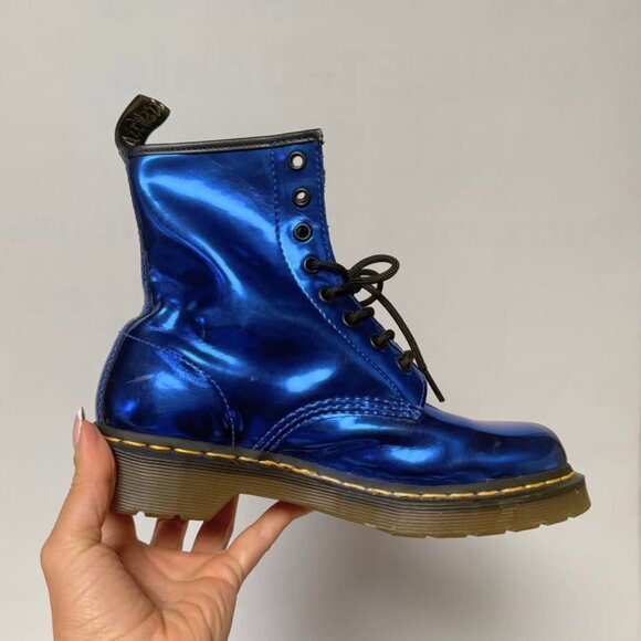 ULTRA RARE Metallic Blue Dr. Martens 1460 Women’s Boots - Size 38 (EU) / 7 (US) - Picture 10 of 15